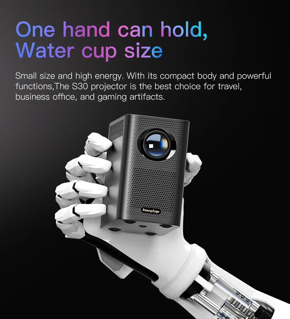 Mini projektor 4K CRNA BOJA