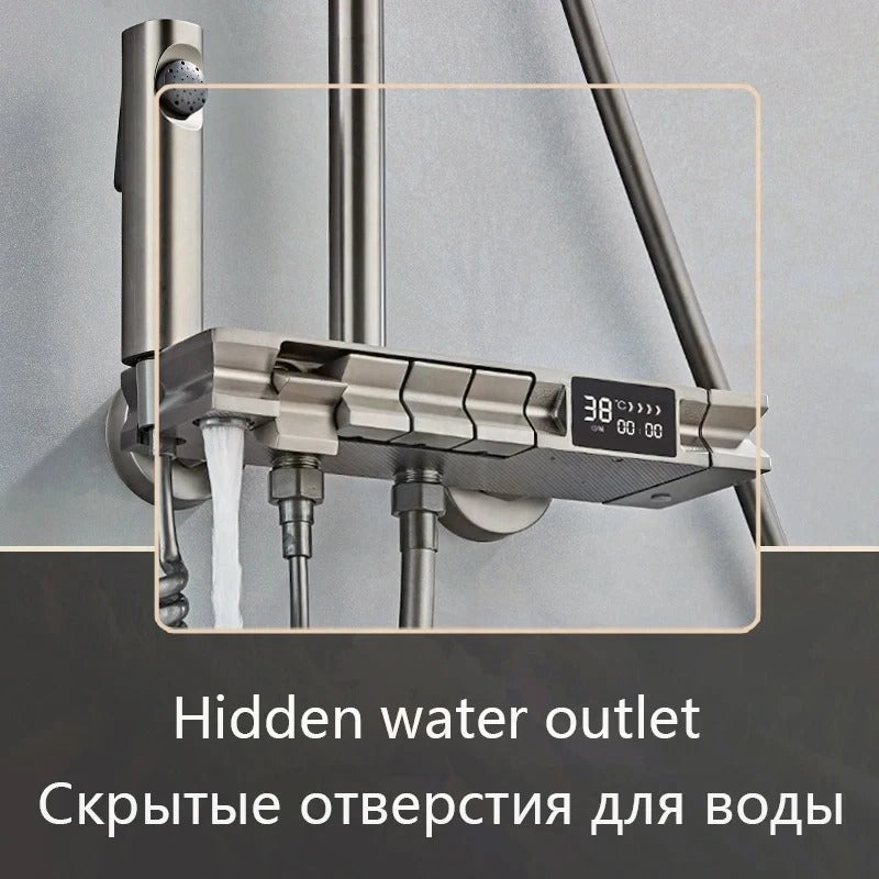 Tuš Set sa Termostatom TAMNO SIVA MAT