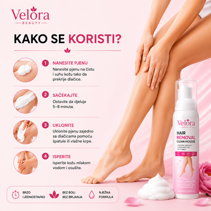 Velora Beauty™ Hair Removal Mousse-Pjena za brzo uklanjanje dlačica | 100 ml