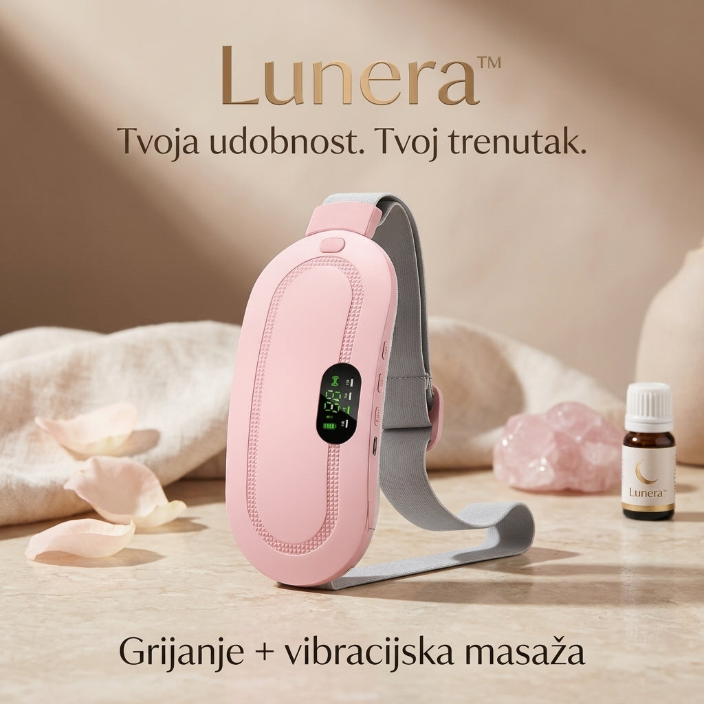 Lunera™ – Pojas za Grijanje i Masažu tokom Menstrualnih Dana